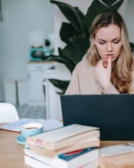 Woman at homeworking