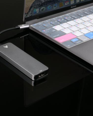 an external disk pluged to a laptop
